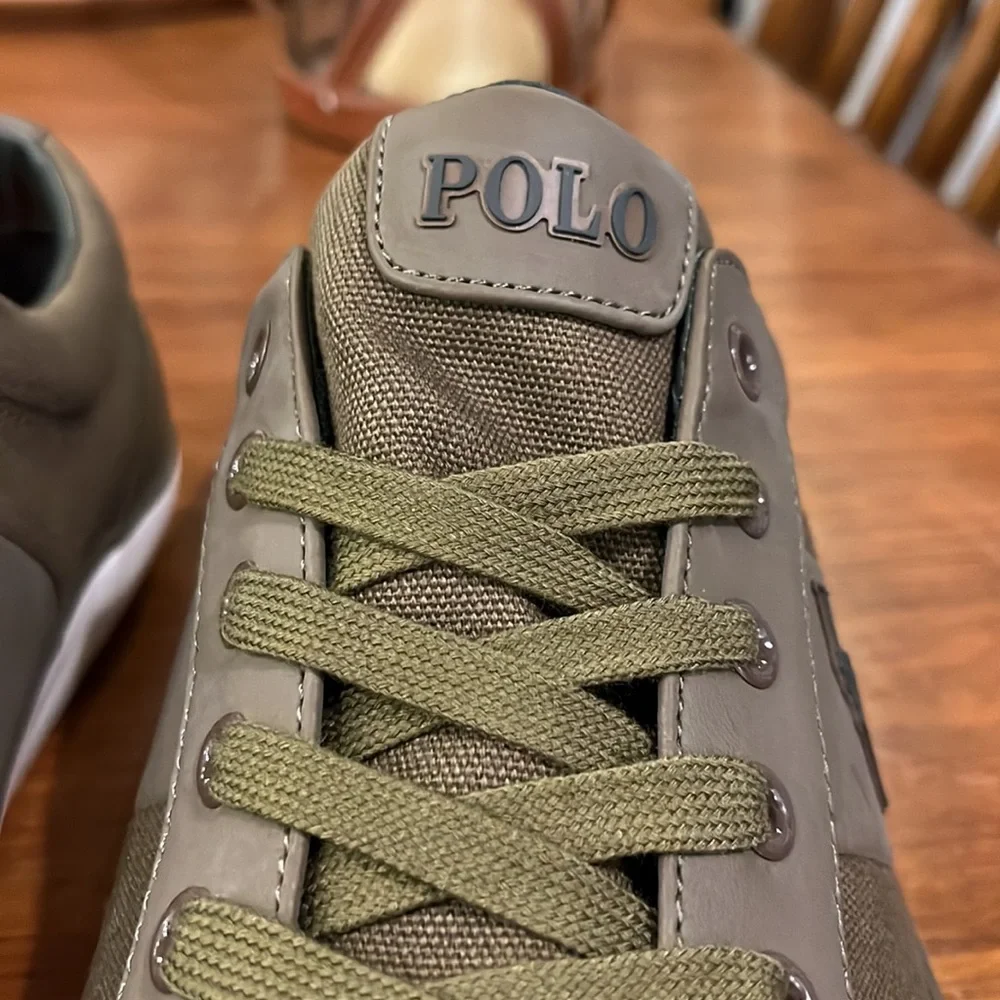 Polo Ralph Lauren Ian Boat Deck shoes sneakers new olive green Mens Size 12